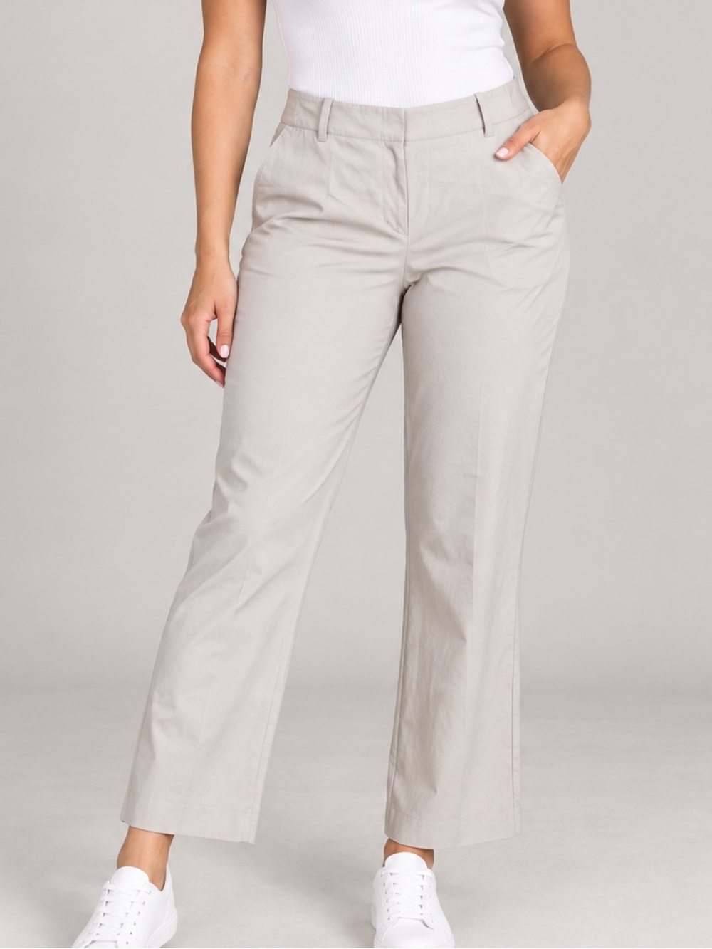Ann Taylor Wide-Leg Pants in Light Taupe